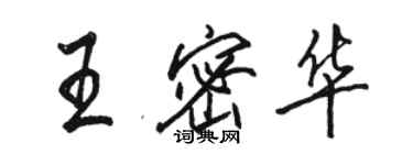 駱恆光王密華行書個性簽名怎么寫