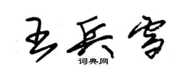 朱錫榮王兵雪草書個性簽名怎么寫