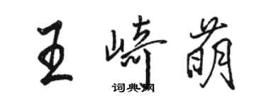 駱恆光王崎萌行書個性簽名怎么寫