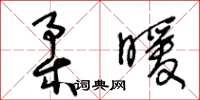 王冬齡柔暖草書怎么寫