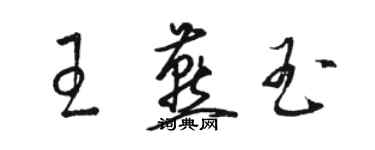 駱恆光王燕玉草書個性簽名怎么寫