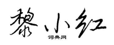 王正良黎小紅行書個性簽名怎么寫