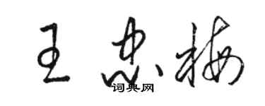 駱恆光王忠梅草書個性簽名怎么寫