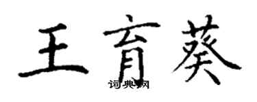 丁謙王育葵楷書個性簽名怎么寫