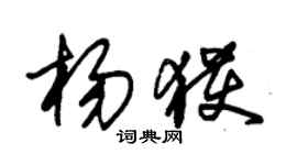 朱錫榮楊獲草書個性簽名怎么寫
