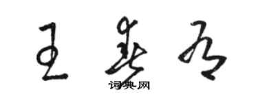 駱恆光王春有草書個性簽名怎么寫