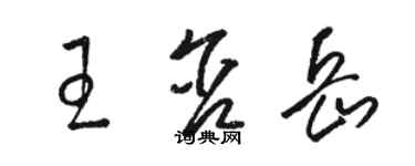 駱恆光王含岳草書個性簽名怎么寫