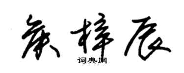 朱錫榮侯梓辰草書個性簽名怎么寫