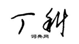 朱錫榮丁科草書個性簽名怎么寫