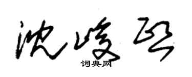 朱錫榮沈峻熙草書個性簽名怎么寫