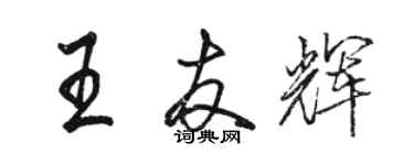 駱恆光王友輝行書個性簽名怎么寫