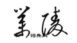 駱恆光業陵草書個性簽名怎么寫