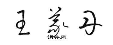 駱恆光王義丹草書個性簽名怎么寫