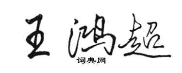 駱恆光王鴻超行書個性簽名怎么寫
