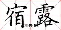 丁謙宿露楷書怎么寫