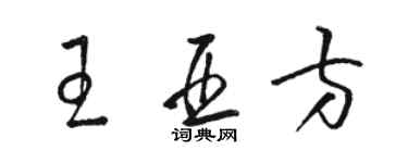 駱恆光王亞方草書個性簽名怎么寫