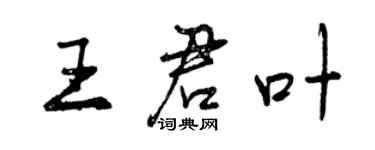 曾慶福王君葉行書個性簽名怎么寫