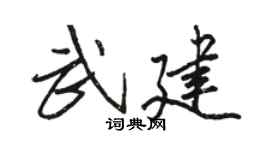 駱恆光武建行書個性簽名怎么寫