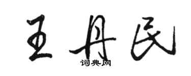 駱恆光王丹民行書個性簽名怎么寫