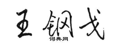 駱恆光王鋼戈行書個性簽名怎么寫