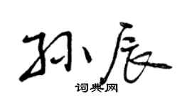 曾慶福孫辰行書個性簽名怎么寫