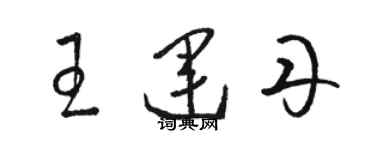 駱恆光王運丹草書個性簽名怎么寫