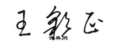 駱恆光王彩正草書個性簽名怎么寫