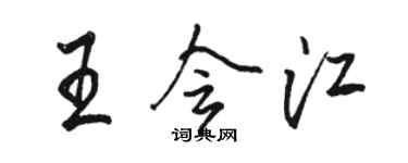駱恆光王會江行書個性簽名怎么寫
