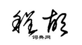朱錫榮程胡草書個性簽名怎么寫