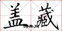 丁謙蓋藏楷書怎么寫