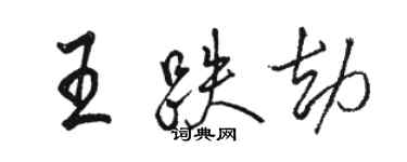 駱恆光王跌劫行書個性簽名怎么寫