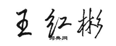 駱恆光王紅彬行書個性簽名怎么寫