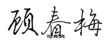 駱恆光顧春梅行書個性簽名怎么寫