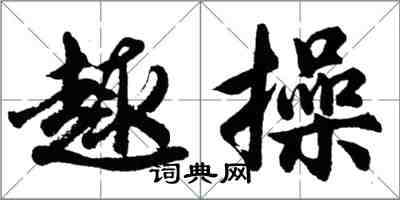 胡問遂趣操行書怎么寫