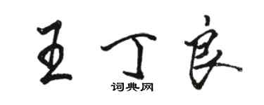 駱恆光王丁良行書個性簽名怎么寫