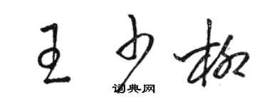 駱恆光王少柳草書個性簽名怎么寫