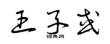 曾慶福王子或草書個性簽名怎么寫