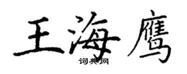 丁謙王海鷹楷書個性簽名怎么寫