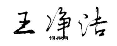 曾慶福王淨潔行書個性簽名怎么寫