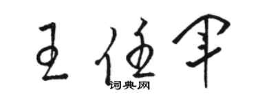 駱恆光王任軍草書個性簽名怎么寫