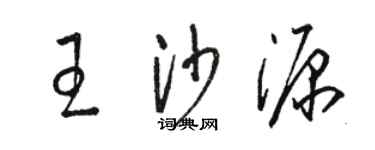 駱恆光王沙源草書個性簽名怎么寫