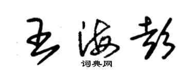 朱錫榮王海彭草書個性簽名怎么寫