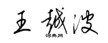 梁錦英王越波草書個性簽名怎么寫