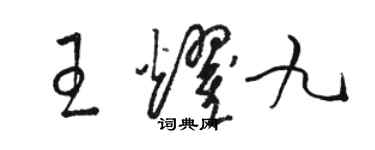 駱恆光王耀九草書個性簽名怎么寫