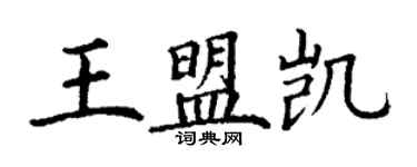 丁謙王盟凱楷書個性簽名怎么寫