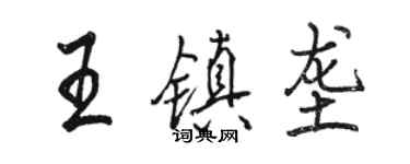 駱恆光王鎮壟行書個性簽名怎么寫