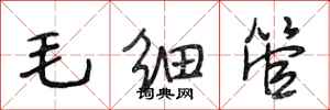 段相林毛細管行書怎么寫