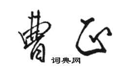 駱恆光曹正行書個性簽名怎么寫