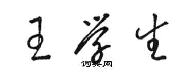 駱恆光王學生草書個性簽名怎么寫