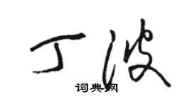 駱恆光丁波草書個性簽名怎么寫